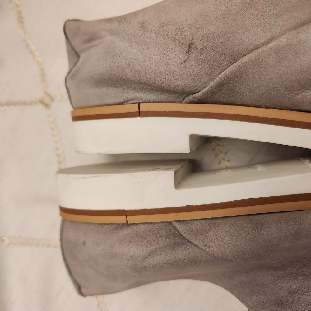 Geox Respira Taupe Suede Slip-On Loafers Size 38‎ Breathable Comfort Shoes - Picture 8 of 10